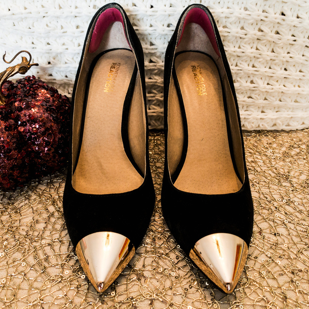 Kenneth Cole Reaction Gold Toe Pumps 9.5 (A18)